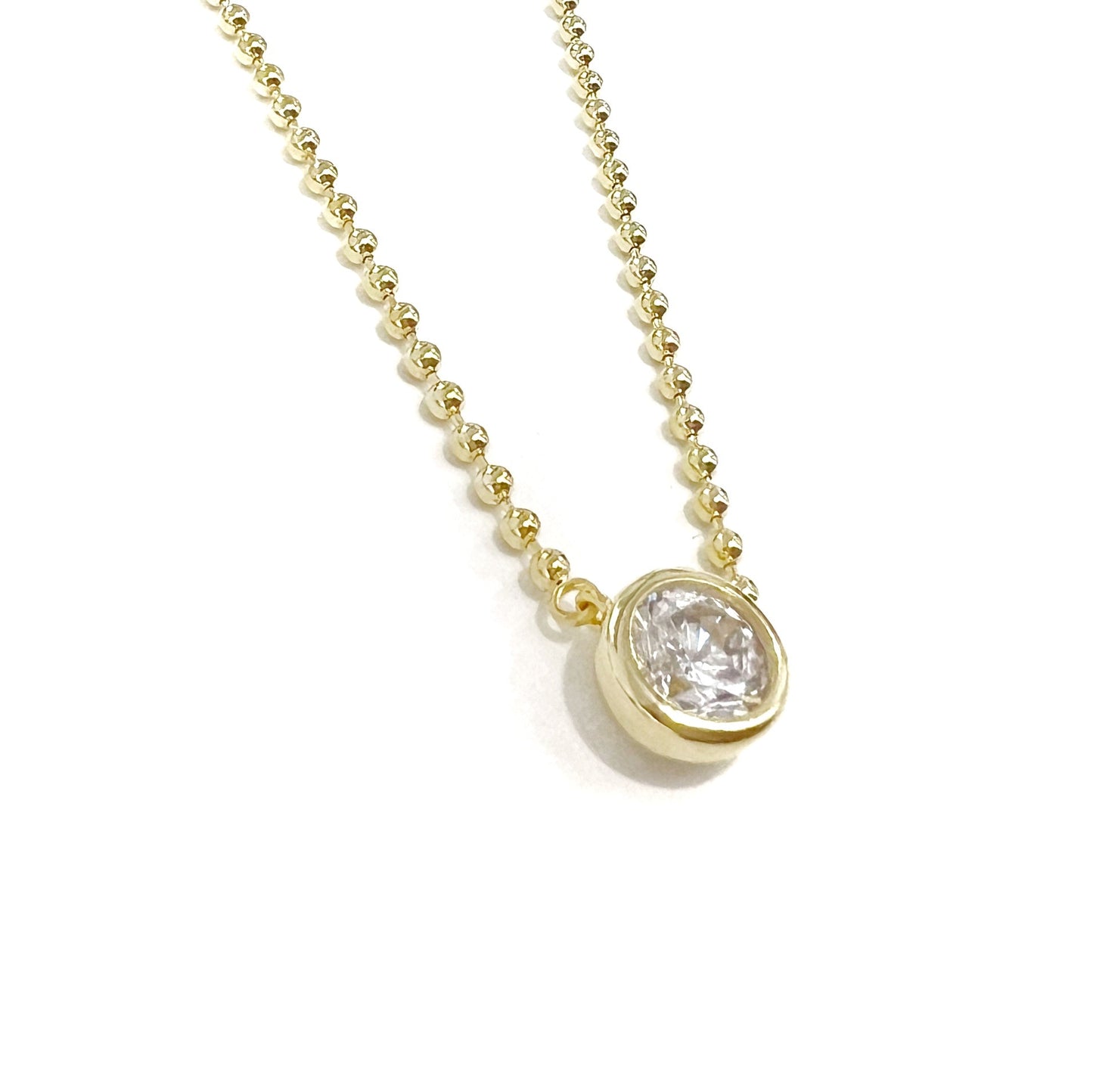 Bezel Solitaire Necklace